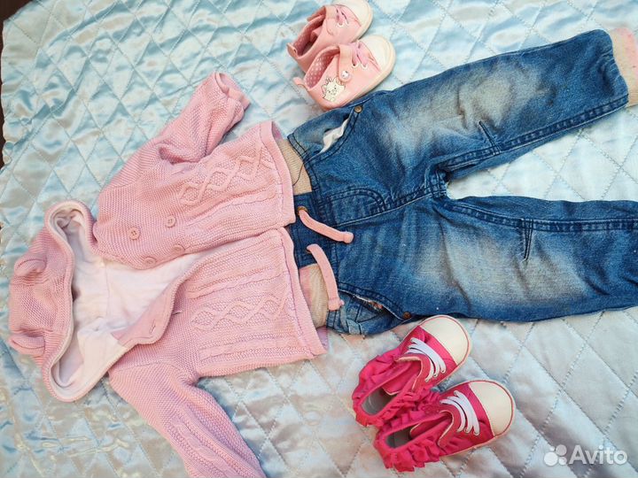 Большой пакет одежды на девочку 6-12мес