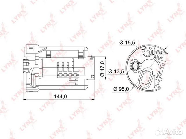 Фильтр топливный toyota Avensis(T25) 2.0 (JAP) 03