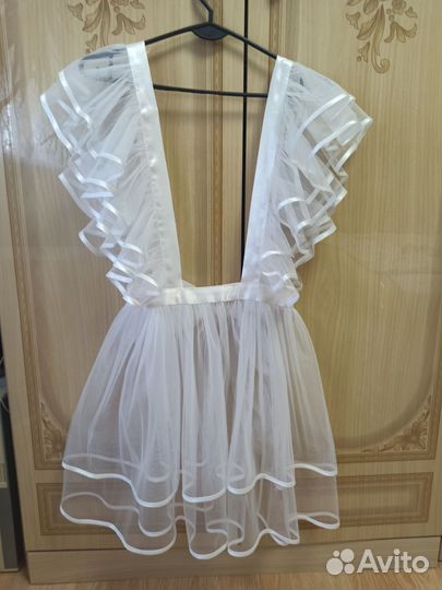 Белый школьный фартук ,р.44-46