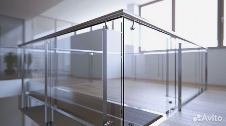 Стеклянное ограждение под кдюч