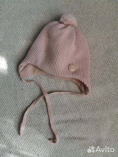 Шапка для девочки утеплённая 42-44