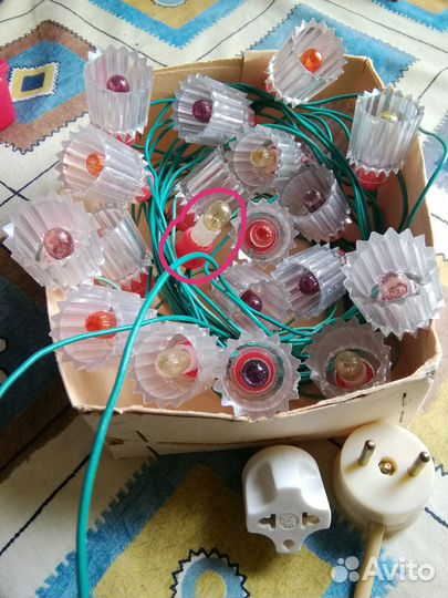 Гирлянда «Фонарик» и 2 шарика СССР (Цена за все)