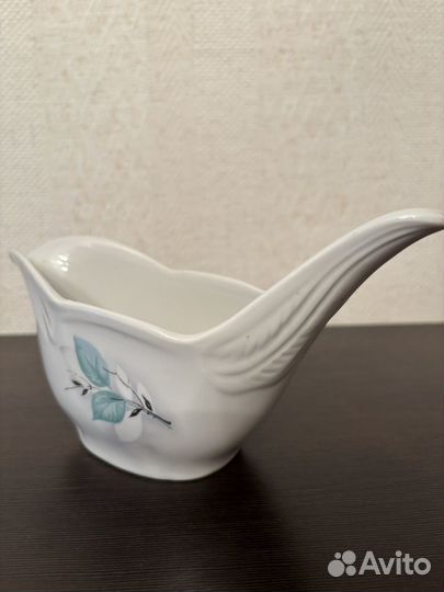 Соусник фарфор в форме птицы Дулёво