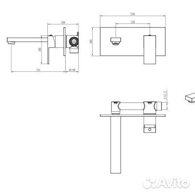 Смеситель для раковины Boheme Qubic 475-GM