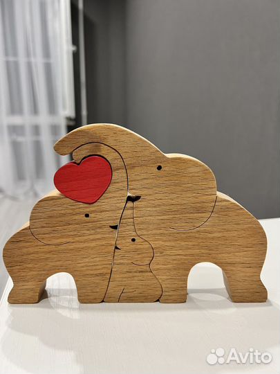 Фигурка пазл из дерева 