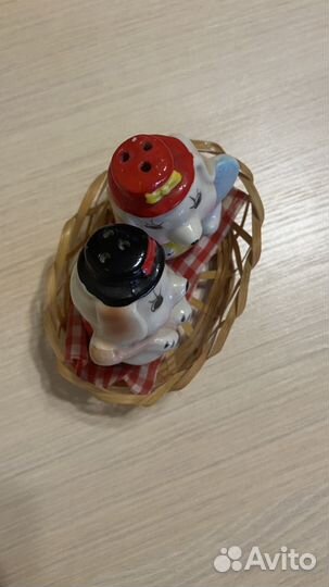 Набор солонка и перечница, винтажный СССР новый