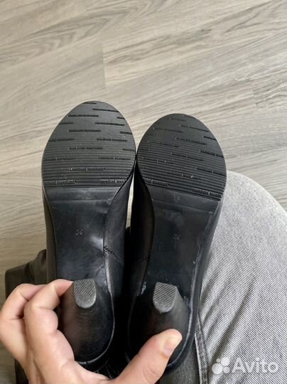 Сапоги кожаные зимние 39 натуральный мех