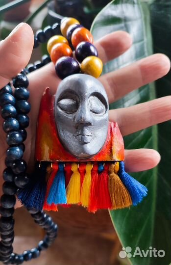 Бусы из дерева бохо стиль