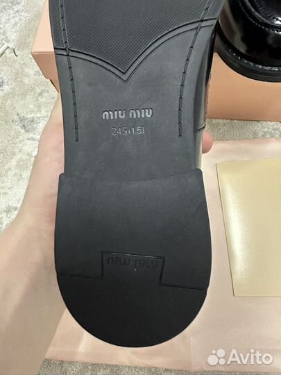 Женские лоферы miu miu