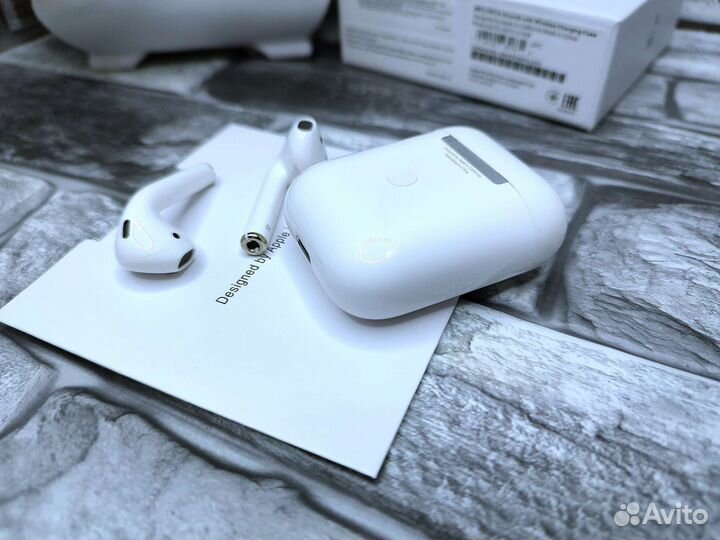 Airpods 2 Premium iOS 16 Новые Гарантия + Чехол
