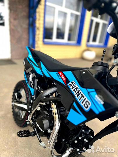 Питбайк Avantis 125 кубов, 10 лс, на 14/12 колесах, с карбюратором Nibbi PE 19