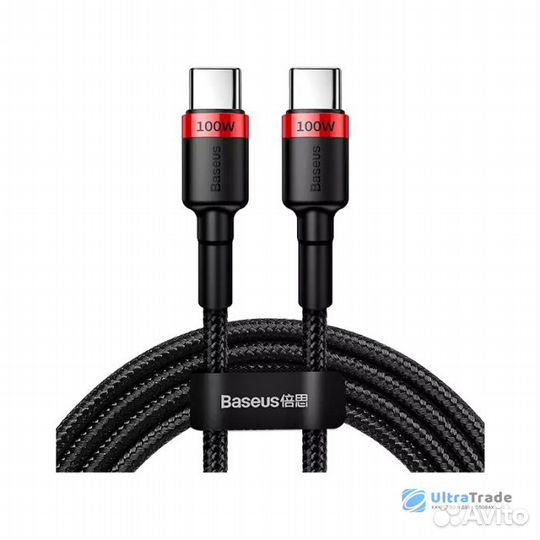 Кабель Baseus Type-C to Type-C 100W 2m Black/Red