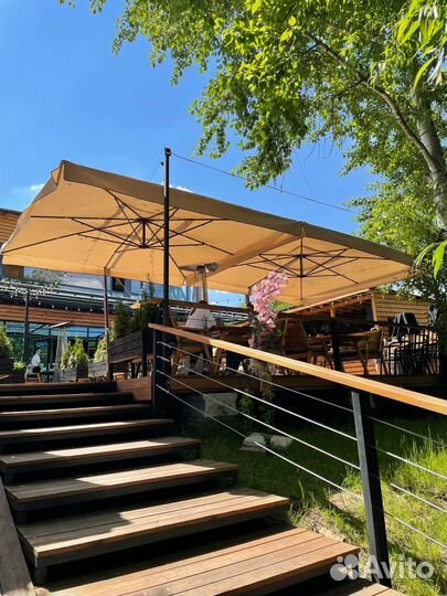 Зонт для уличного кафе и ресторана боковой