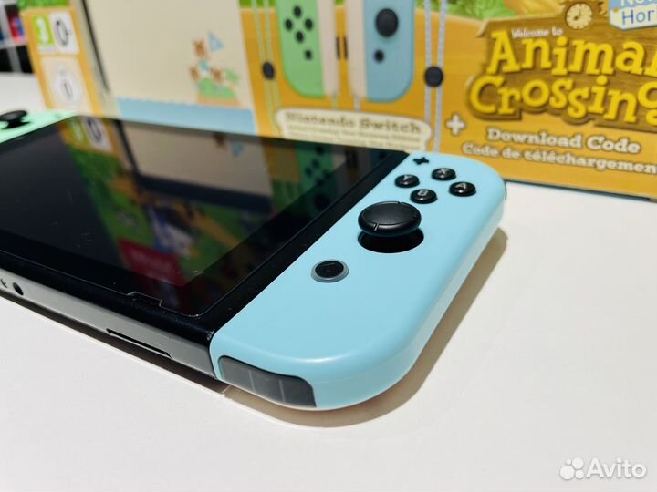 Прошитый Nintendo Switch V2 Animal Crossing +128gb