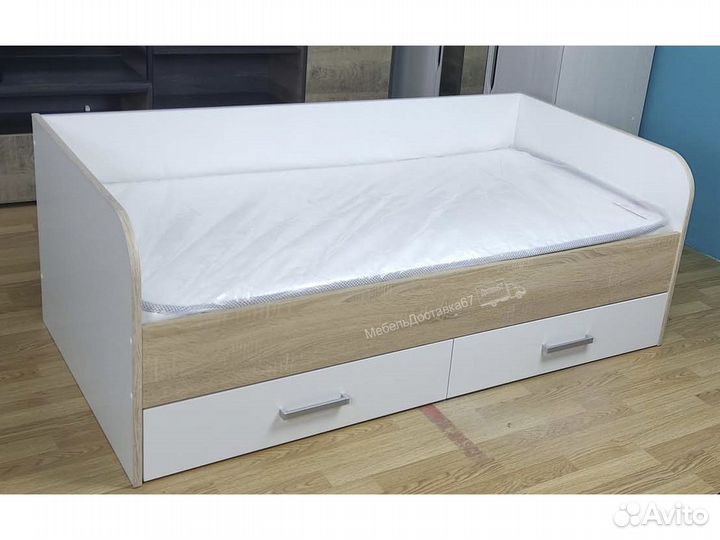 Кровать детская со съемным бортиком (80х160) №1