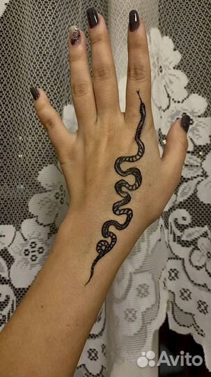 Временные рисунки хной