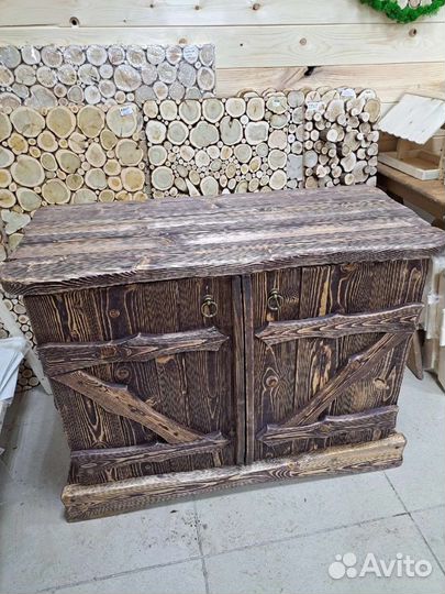 Тумба из массива дерева под старину