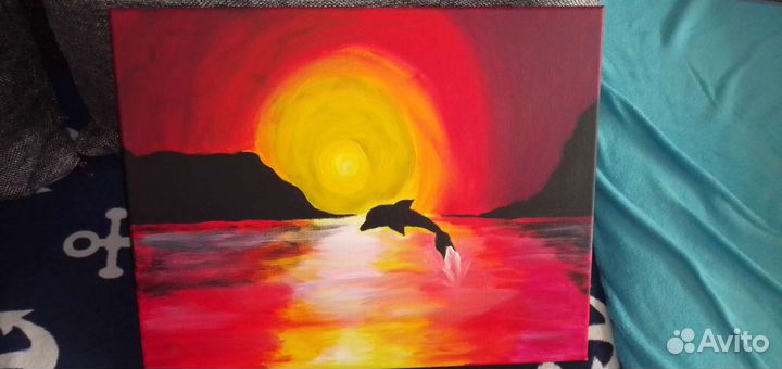Картина акрилом на холсте