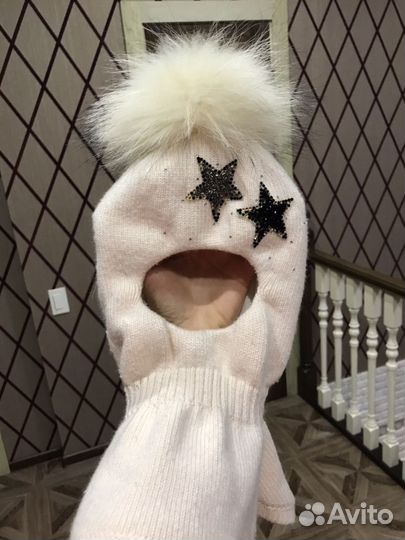 Шапка шлем для девочки