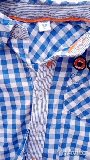 Рубашка для мальчика. Размер 9-12 мес