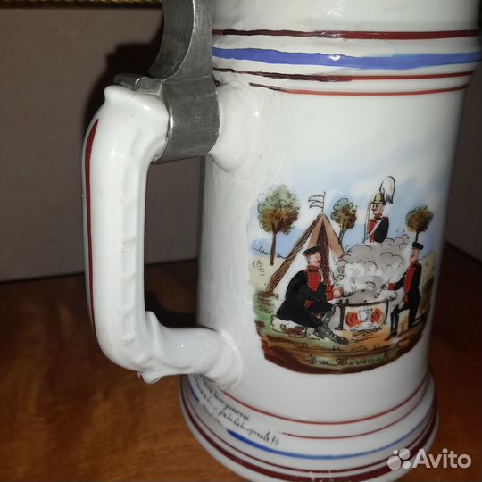 Полковая кружка 19 век дно на просвет