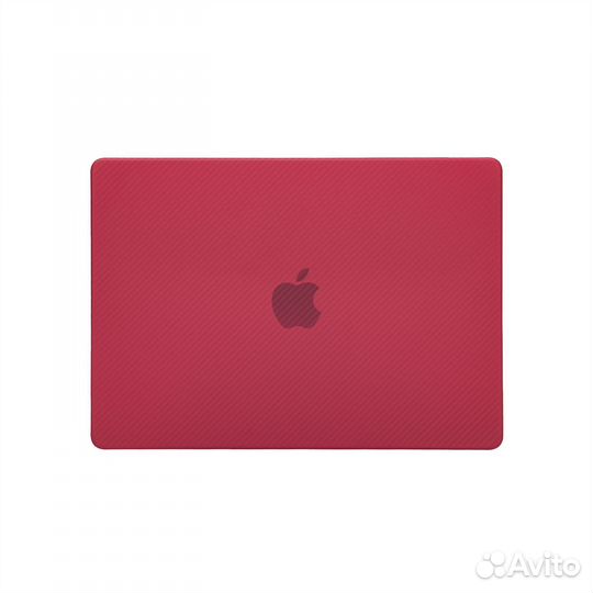 Чехол для MacBook 12 бордо карбон