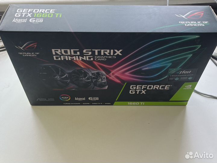Видеокарта 1660ti rog strix