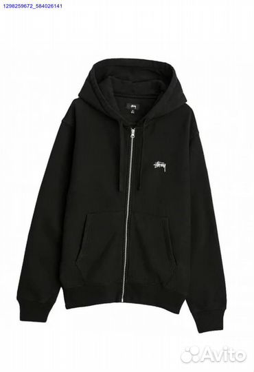 Зип худи Stussy чёрное (Арт.40224)