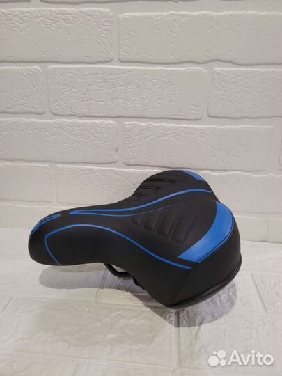 Седло велосипедное широкое универсальное