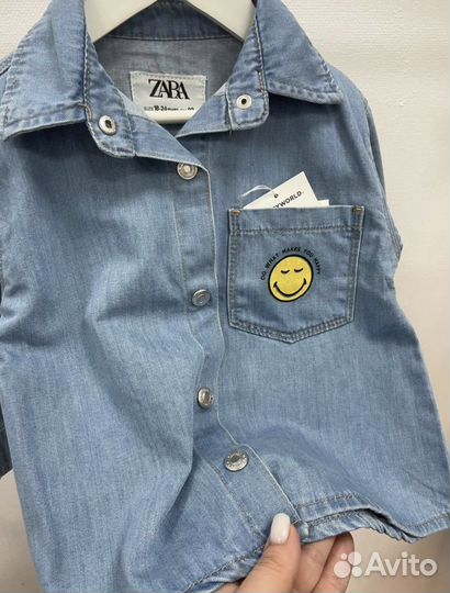 Рубашка джинсовая zara