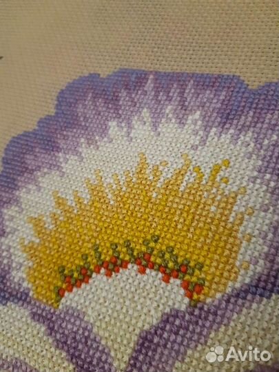 Картина вышитая крестом Орхидея (подарок)