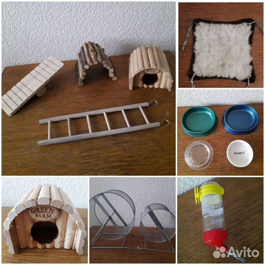 Товары для грызунов Колесо Домик Гамак Поилка