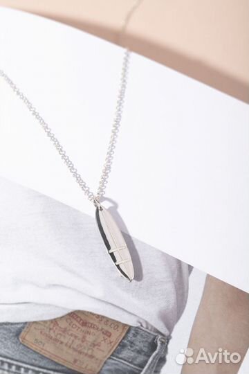 Подвеска из серебра Серфборд Snap