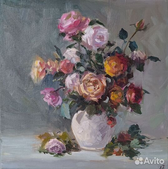 Картина маслом цветы