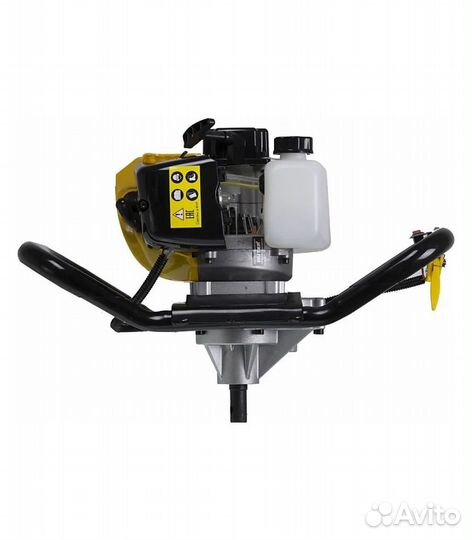 Мотобур huter GGD-300, 2000 Вт, желтый, черный