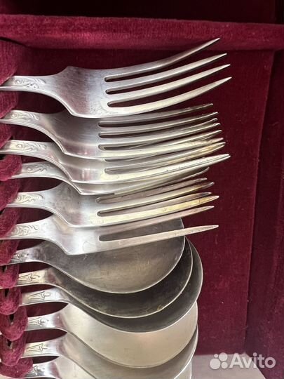 Набор столовых приборов мельхиор СССР