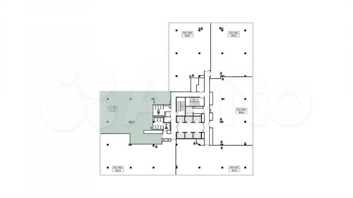Продается офисное помещение, площадь 356.8 кв.м