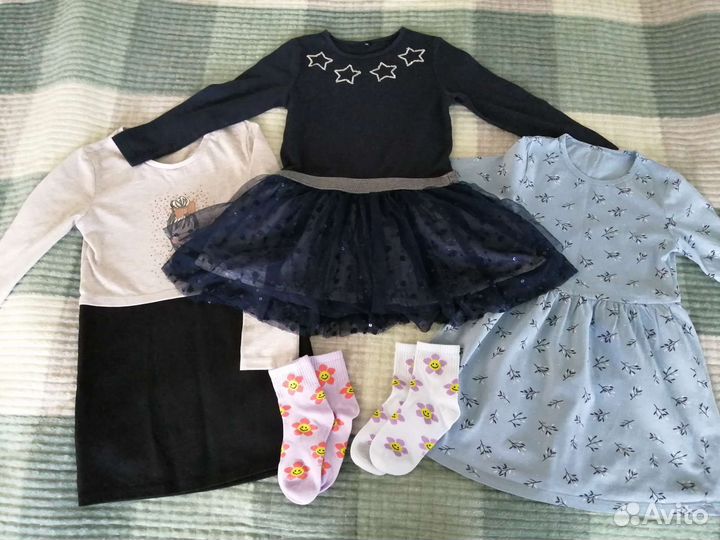 Большой пакет вещей на девочку 110-116