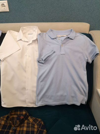 Рубашки брюки к школе б/у и новые р-р 140, 9-10лет