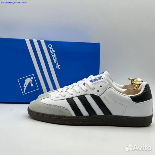 Кроссовки Adidas Samba White/Black (Арт.87310)