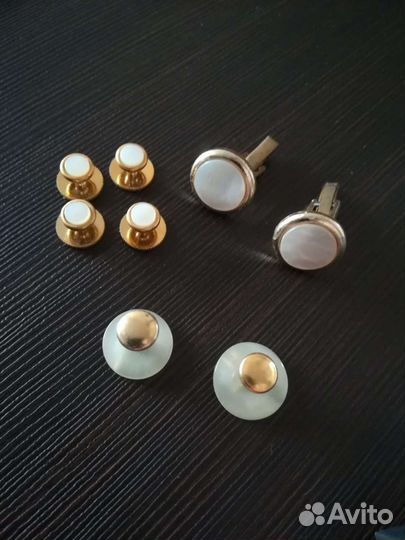 Запонки, комплект для фрачной рубашки