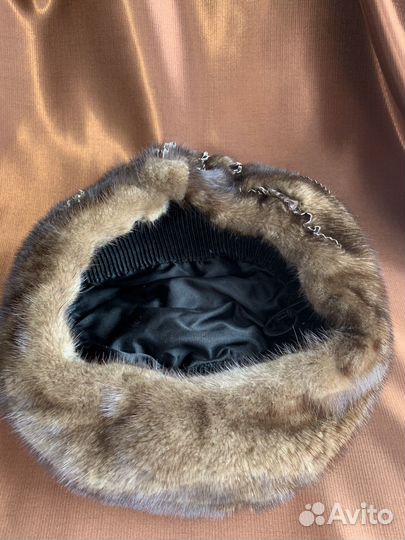 Берет из меха норки