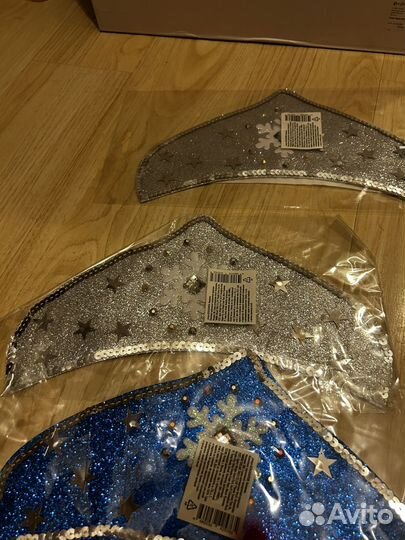 Кокошник снегурочки детский маска снежинки