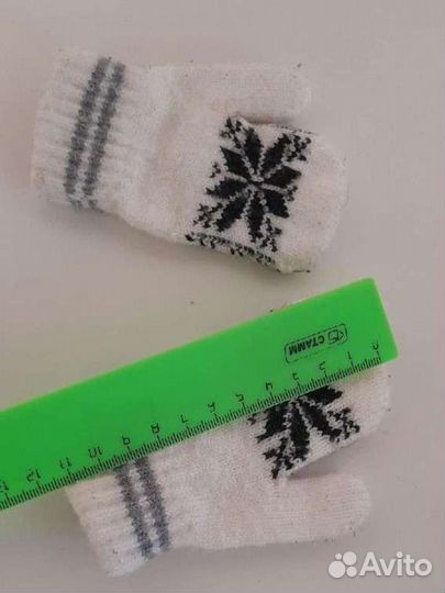 Варежки детские зимние и межсезонные 2 пары