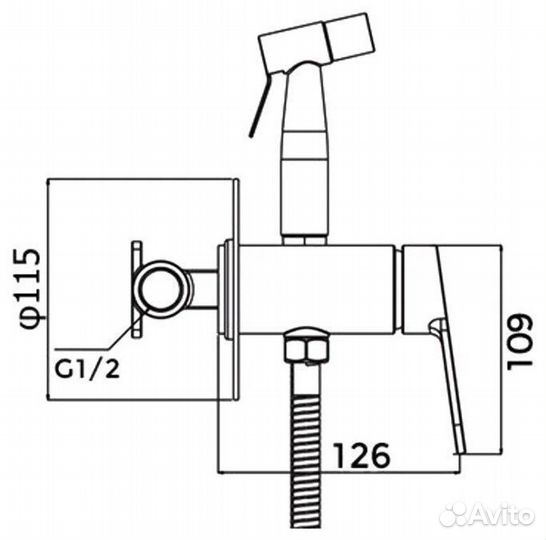 Гигиенический душ скрытого монтажа Gappo G7299-30