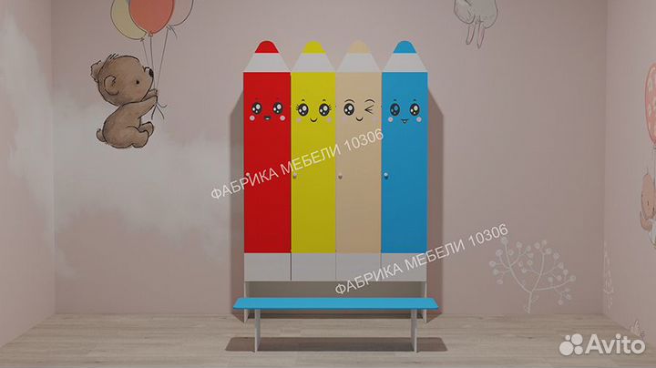 Шкафчики - карандаши в раздевалку, шкаф в садик