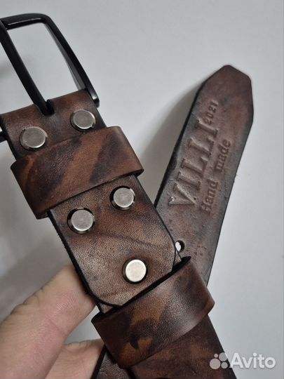 Ремень из натуральной кожи. Ручная работа