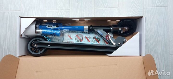 Самокат детский синий MID 1 robot Oxelo Decathlon