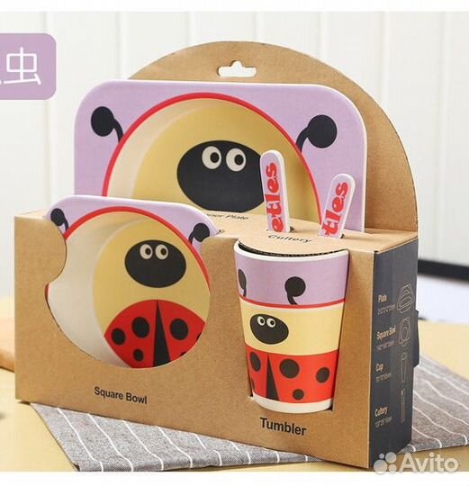 Детская посуда из бамбука
