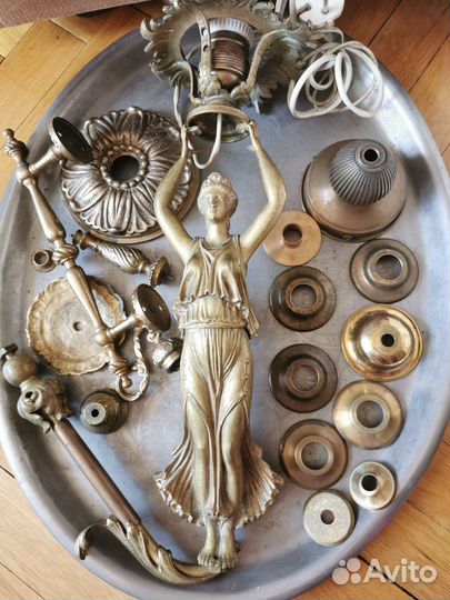 Оптом бронзовая лампа и запчасти бронза латунь